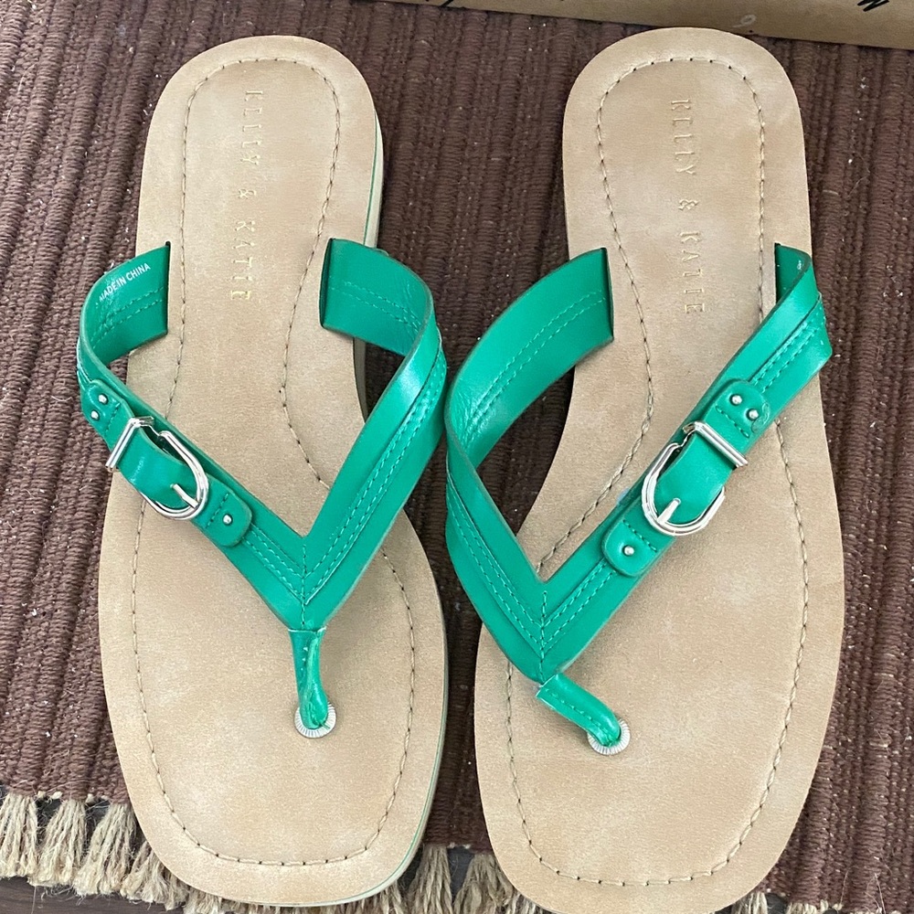 Kelly & Katie Vibrant Green Sandals